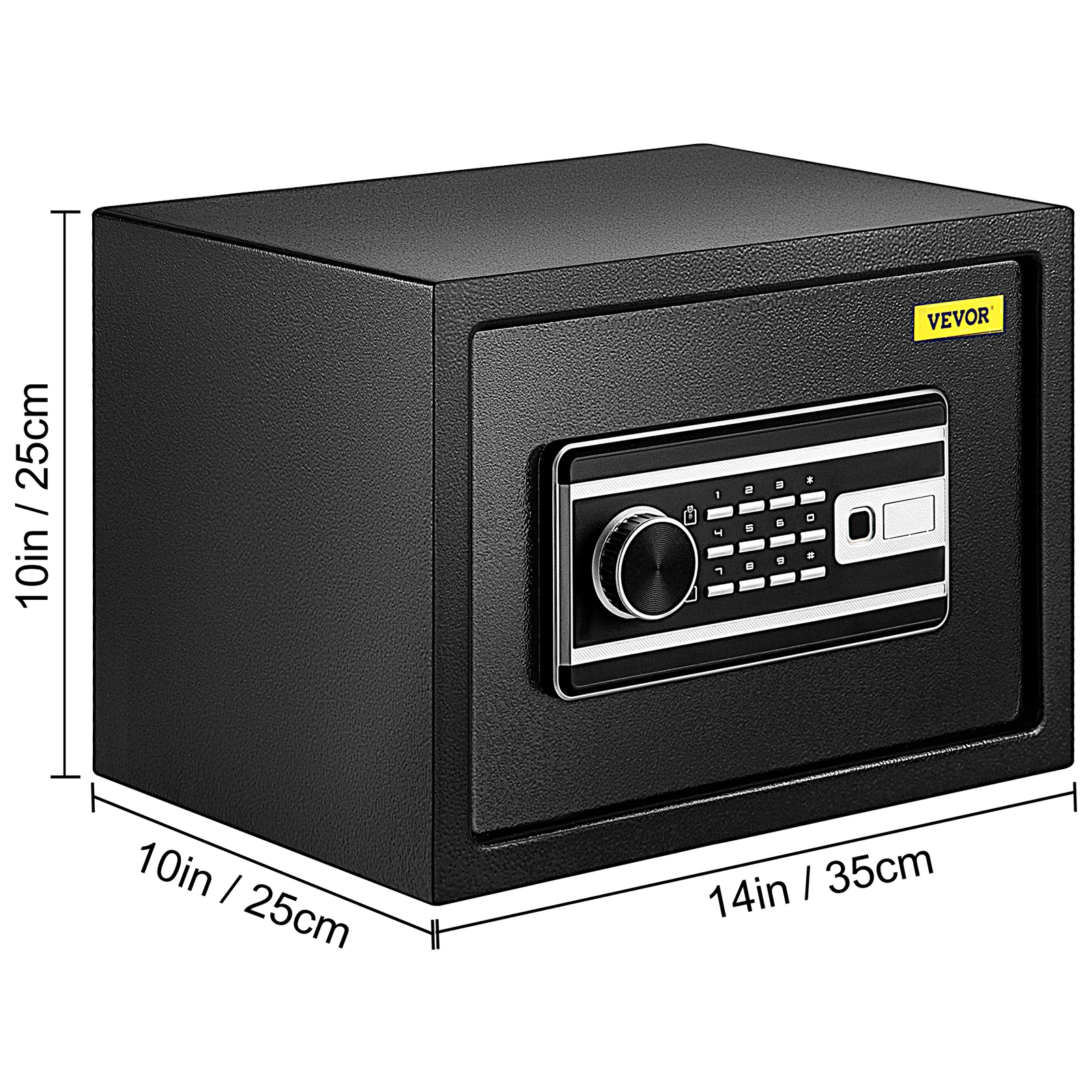 VEVOR Fingerprint Locks Safe Deposit Box 0.8/1.7/2.1 Cubic Feet Digital Electronic Secret Hidden Piggy Bank for Store Money Guns - Image 6